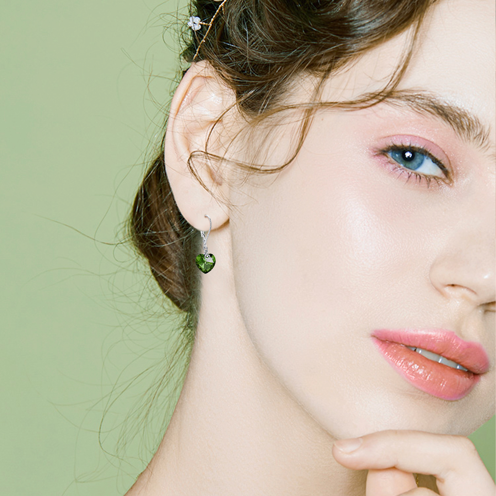 Natural Stone Earrings with S925 Silver, Elegant Gift Box